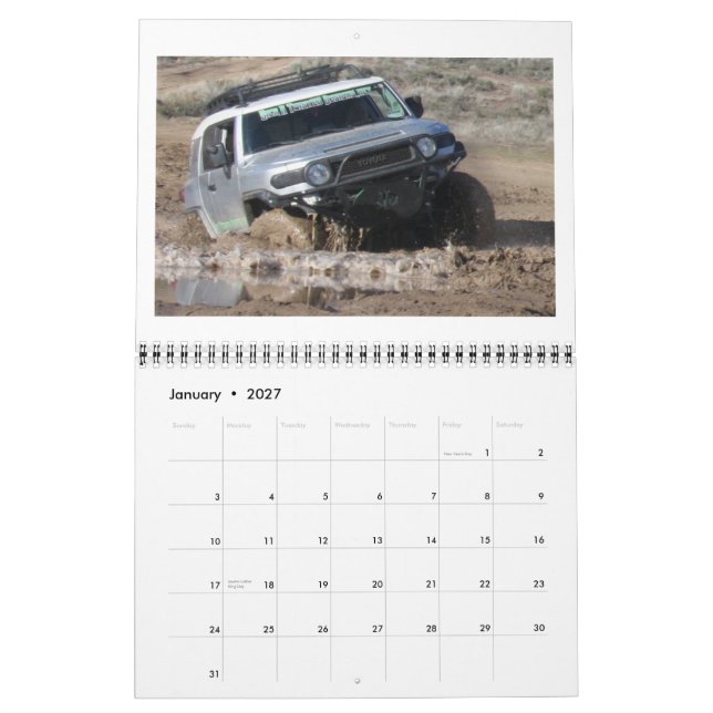 2012 So Cal FJ Cruiser Calendar (Jan 2027)