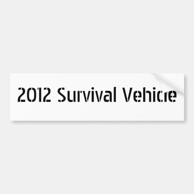 2012 Survival Vehicle Bumper Sticker (Front)