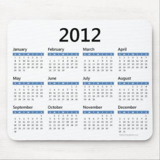 2012 Yearly Calendar Mouse Mat