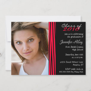 2012 Zebra print stylish graduation party invite