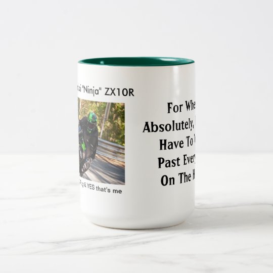 2012 ZX10R For when you wheelie past every Gixxer Two-Tone Coffee Mug