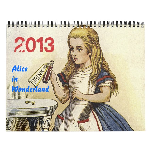 2013 Alice in Wonderland Calendar (Cover)