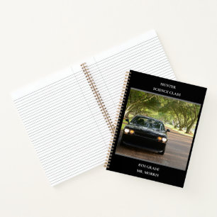 2013 Black Muscle Sports Car Notebook