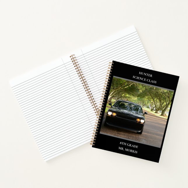 2013 Black Muscle Sports Car  Notebook (Inside)