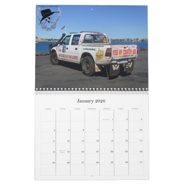 2013 Bullets in the Gun Ute Club Calendar (Jan 2026)