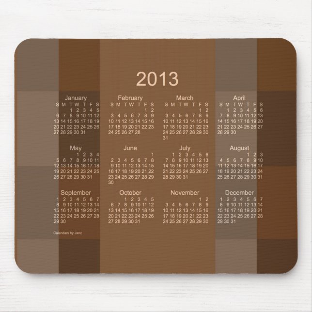 2013 Calendar Mouse Mat (Front)