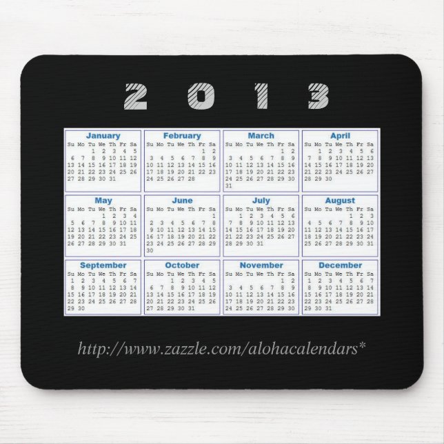 2013 Calendar Mousepad (Front)