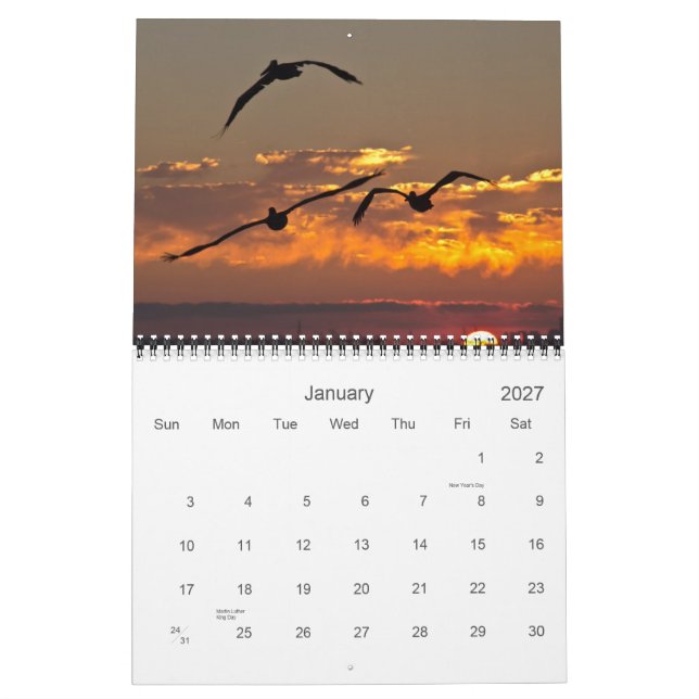2013 Calendar - Wings (Jan 2027)