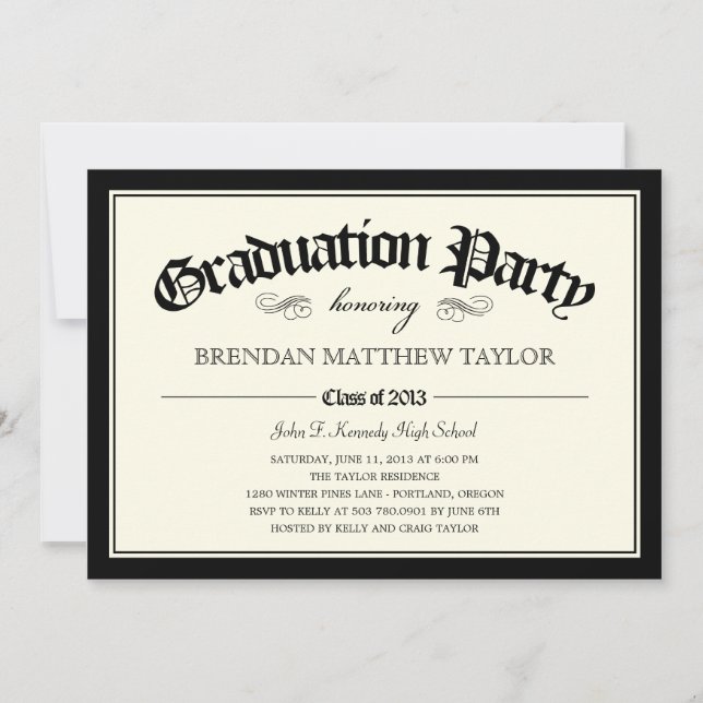 2013 Diploma Graduation Party Invitation (Front)