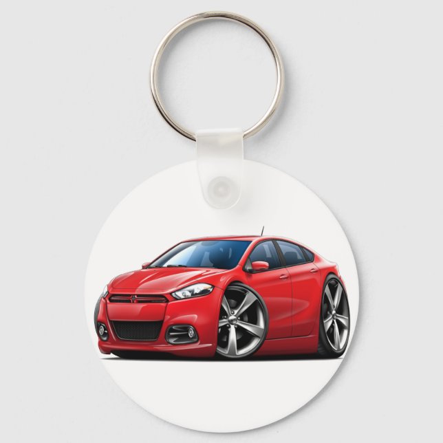 2013 Dodge Dart Red Car Key Ring (Front)