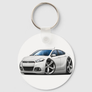 2013 Dodge Dart White Car Key Ring