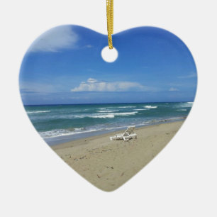 2013 DOMINICAN REPUBLIC HIDEAWAY BEACH PHOTOGRAPHY CERAMIC TREE DECORATION