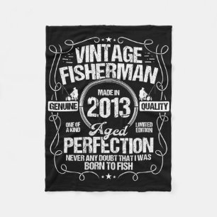 2013 Fishing Birthday For Fisherman 2013 Year Born Fleece Blanket
