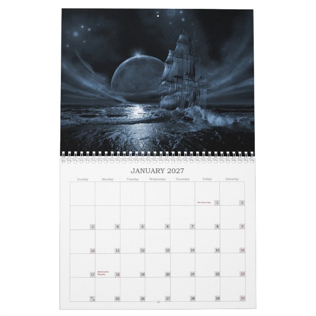 2013 Ghost ship series wall calendar (Jan 2027)