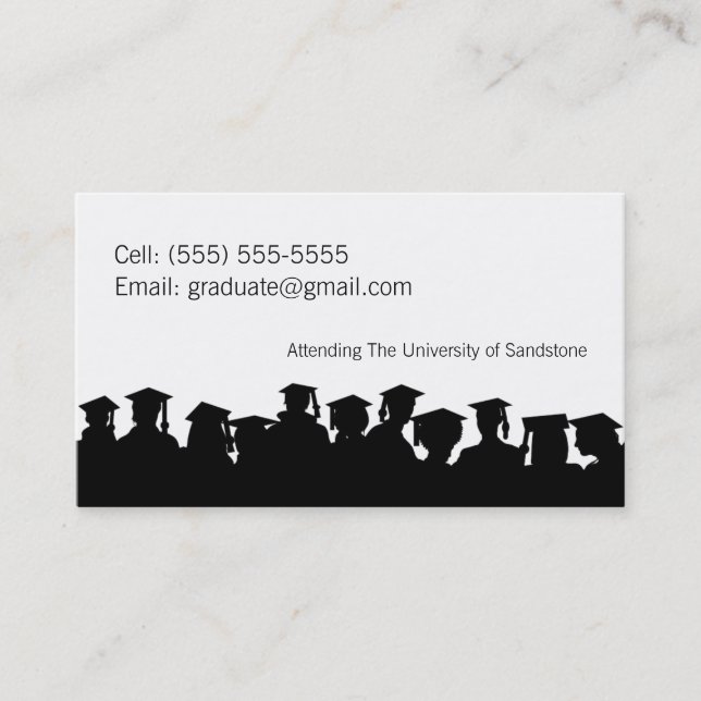 2013 Graduation Customised Name Card (Front)