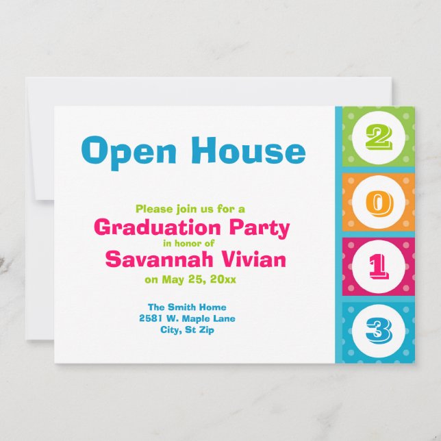 2013 Graduation Party Open House Invitations (Front)