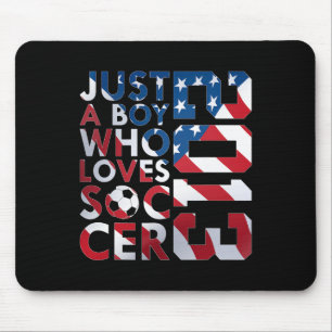 2013 Just A Boy Who Loves Soccer 13th Birthday Mouse Mat