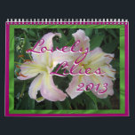 2013 Lovely Lilies Calendar- personalise it Calendar<br><div class="desc">Everyone loves flowers and many say Lilies are their favourites so this calendar is a perfect choice for yourself or as a gift for a friend, family member, or a co-worker. To see matching cards and coordinating gift items, go to my LILIES SECTION or type lily in my searchbox on...</div>
