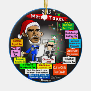 2013 Merry Taxes Ceramic Tree Decoration
