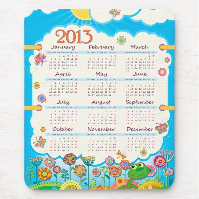 2013 Mousepad Calendar  3 (Front)