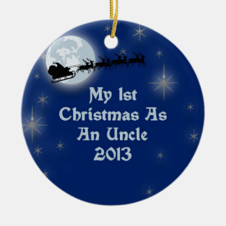 2013 My 1st Christmas As An Uncle Ceramic Tree Decoration