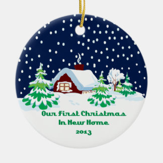 2013 New Home Christmas Cottage Ceramic Tree Decoration