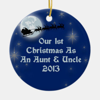 2013 Our 1st Christmas As An Aunt and Uncle Ceramic Tree Decoration