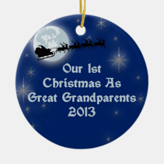2013 Our 1st Christmas As Great Grandparents Ceramic Tree Decoration