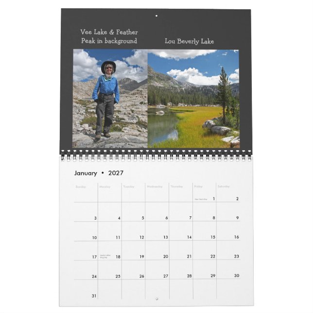 2013 Sierras Calendar Marie Lk & Bear Lks Basin (Jan 2027)