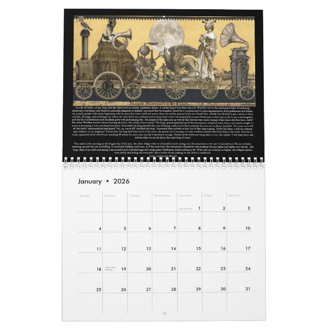 2013 Steampunk Musings Calendar (Jan 2026)