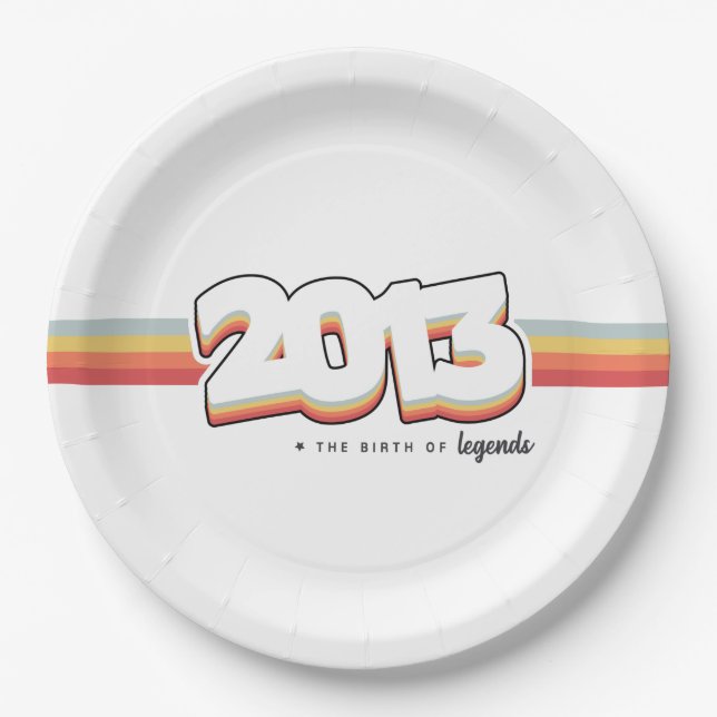 2013 The birth of legends Paper Plate (Front)