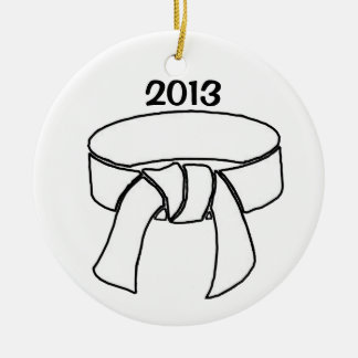 2013 White Belt Ornament
