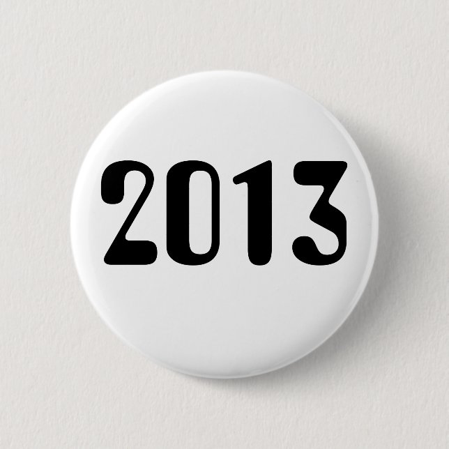 2013 White Button With Black Lettering (Front)