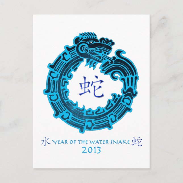 2013 Year of The Water Snake Holiday Postcard (Front)