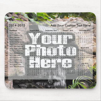 2014-2015 School Year Calendar Custom Add a Photo Mouse Mat