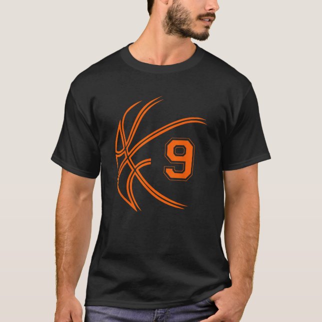 2014 9th Birthday Basketball Nine 9 Years Old Boys T-Shirt (Front)