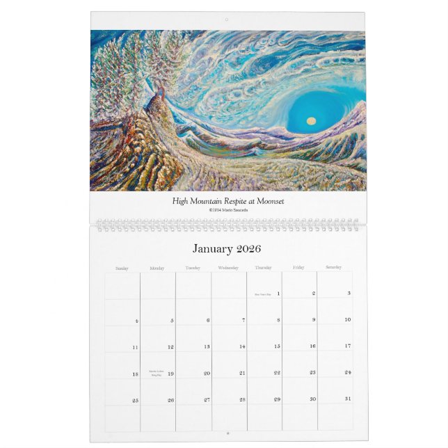2014 Calendar featuring fine art paintings (Jan 2026)