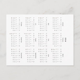 2014 Calendar Gifts Postcard