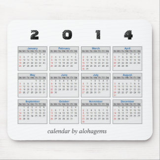 2014 Calendar Mousepad