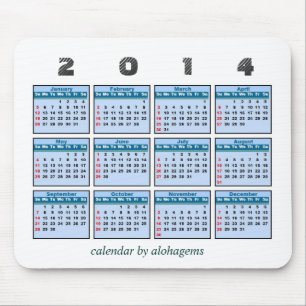 2014 Calendar Mousepad