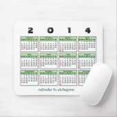 2014 Calendar Mousepad (With Mouse)