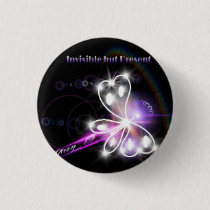 2014 Fibromyalgia Awareness Butterfly 3 Cm Round Badge