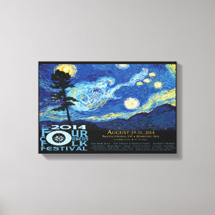 2014 Four Corners Folk Festival Poster Canvas Print