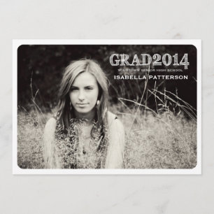 2014 Grad Modern Photo Graduation Party Invitation