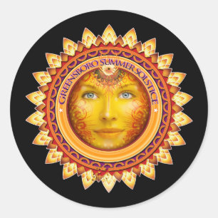 2014 Greensboro Summer Solstice Festival Souvenir Classic Round Sticker
