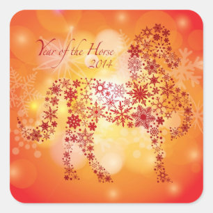 2014 Happy Chinese New Year of the Horse Sticker