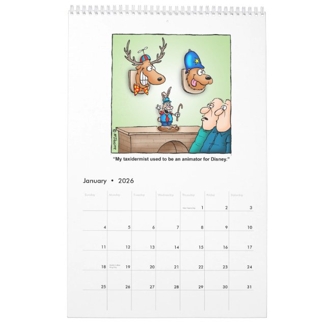 2014 Hilarious Hunting Cartoon Calendar (Jan 2026)