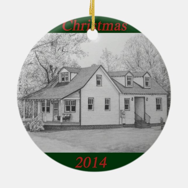 2014 House Ceramic Tree Decoration (Back)