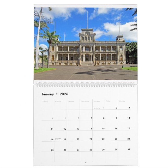 2014 Iolani Palace Calendar (Jan 2026)