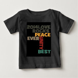 2014 Love Rocks Peace Art Print Baby T-Shirt